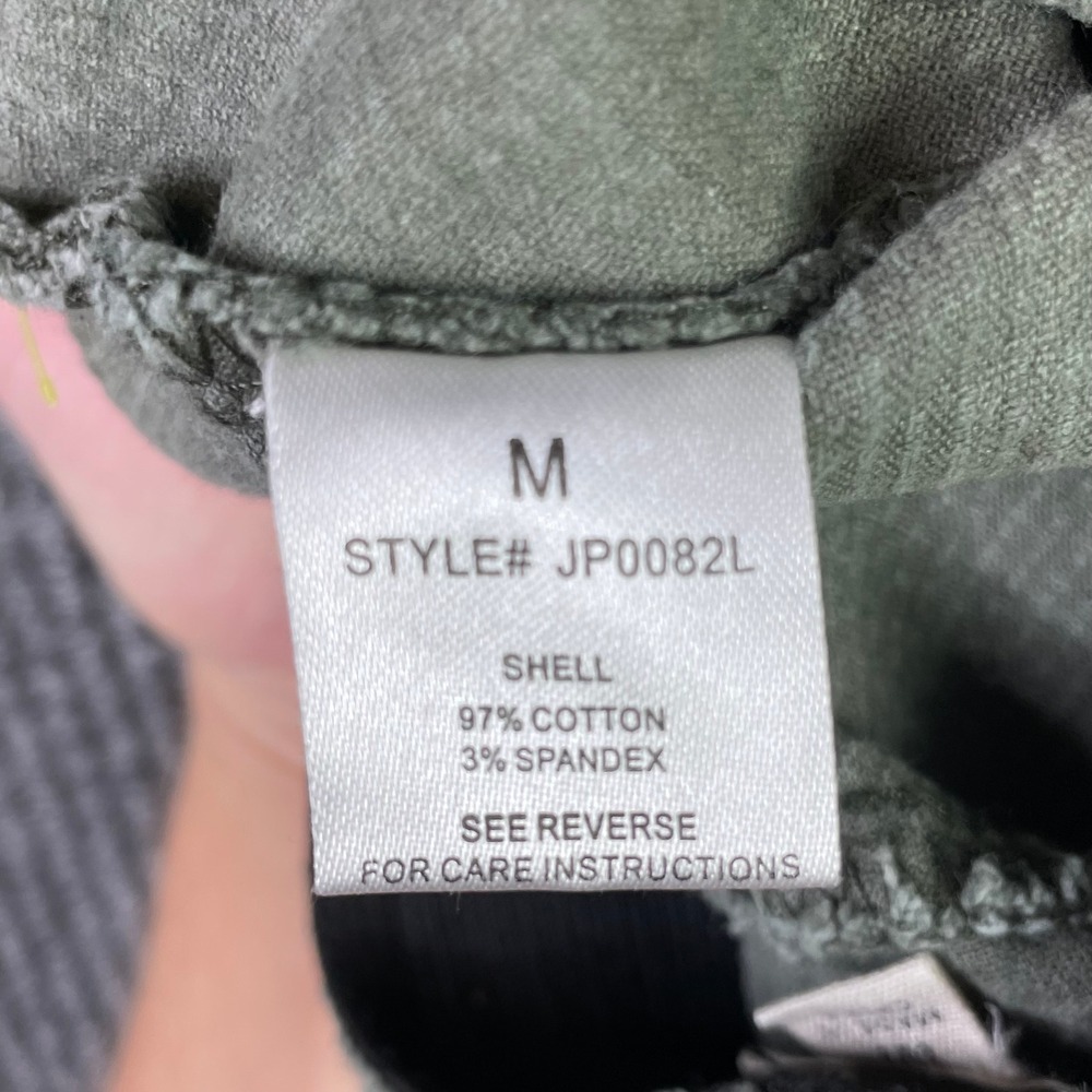 Oli & Hali Corduroy Flare Pants Womens Medium Olive Green Boho High Rise Flare - Picture 8 of 10